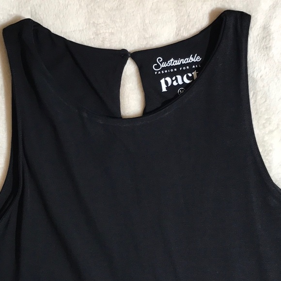 Pact Black Fit and Flare Tank Dress - Picture 5 of 8